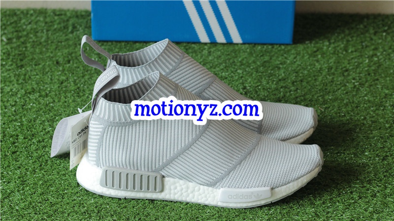 Real Boost Adidas NMD City Sock Primeknit Light Grey